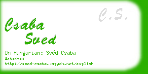 csaba sved business card