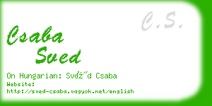 csaba sved business card